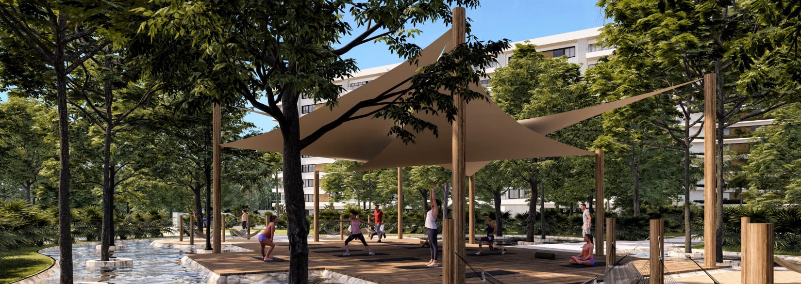 Vanguardia Residences_Departamentos en Puerto Morelos_central_park